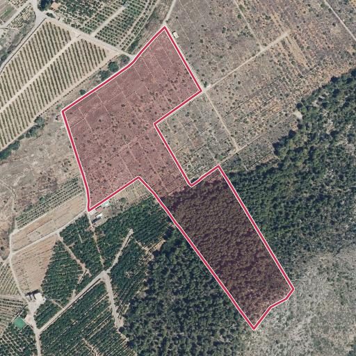 Vista aérea del bien 15: Finca rústica, Llaurí