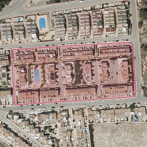Foto aérea de la subasta en Orihuela Costa
