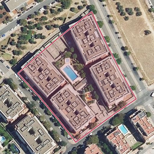 Foto aérea de la subasta en Mairena del Aljarafe