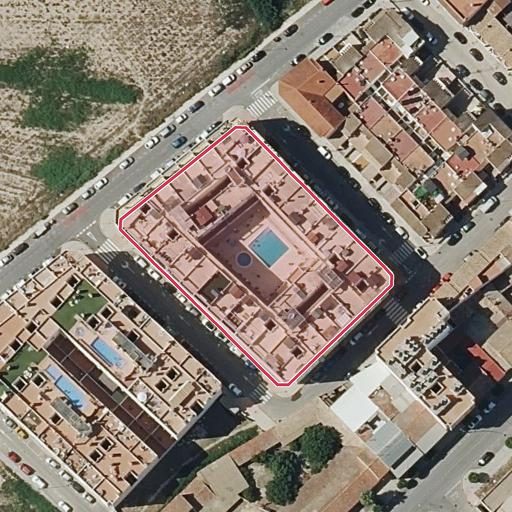 Foto aérea de la subasta en Almoradi