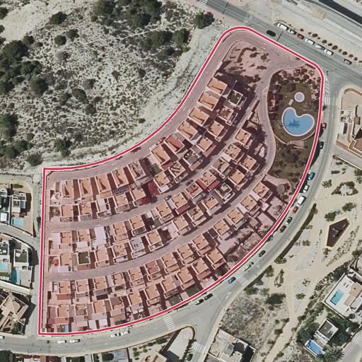 Foto aérea de la subasta en Finestrat