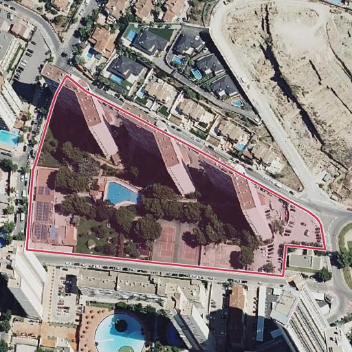 Foto aérea de la subasta en Benidorm